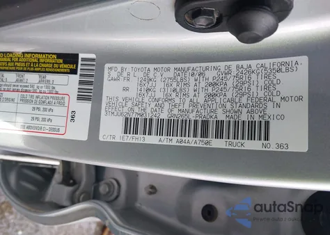 2007 Toyota Tacoma Prerunner V6 из США, поврежденный, VIN 3TMJU62N77M031242